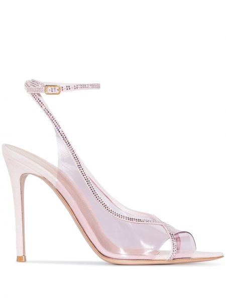 Sandaler med remmar med slingback Gianvito Rossi rosa