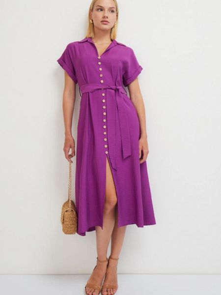 Платье-рубашка Vittoria Vicci фиолетовое