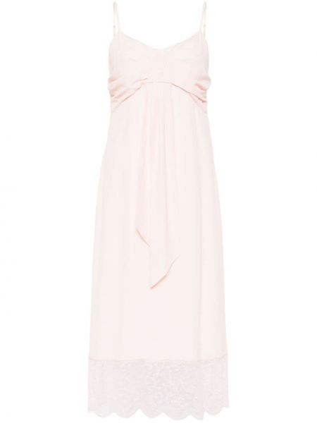 Różowa sukienka koronkowa Simone Rocha