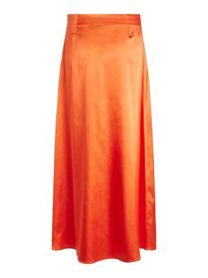Saténová dlhá sukňa Vila oranžová