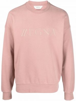 Trykt bomull sweatshirt Zegna rosa