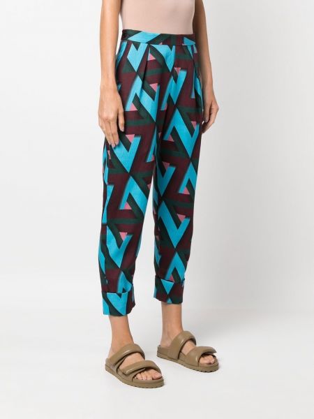 Spodnie z nadrukiem w abstrakcyjne wzory Rachel Comey niebieskie