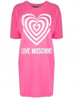 Jersey klänning Love Moschino rosa