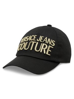 Gorra de algodón Versace Jeans Couture negro