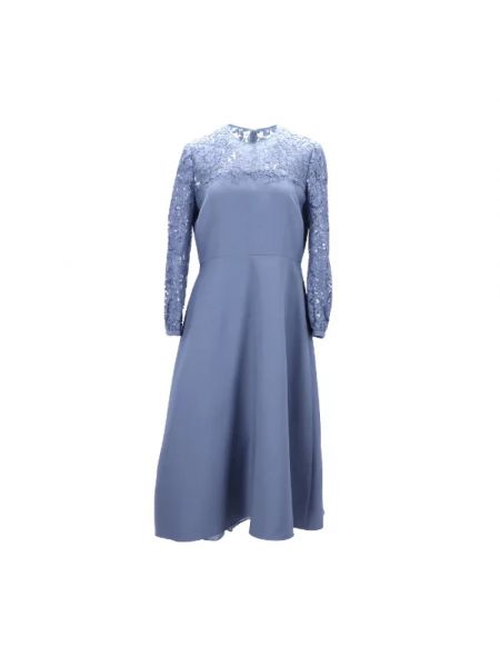 Sukienka wełniana retro Valentino Vintage niebieska