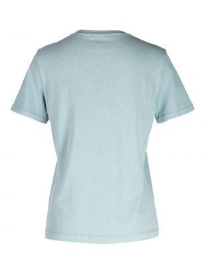 Bavlněné tričko s výšivkou Ps Paul Smith modré