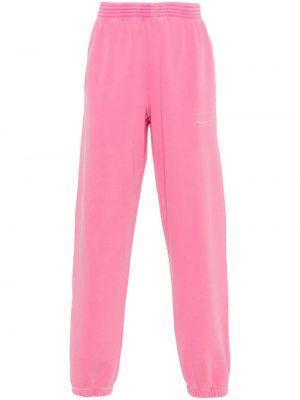 Spodnie sportowe bawełniane z nadrukiem Martine Rose różowe