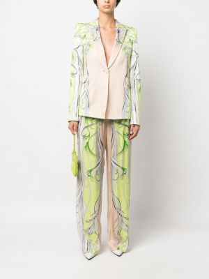 Spodnie z nadrukiem w abstrakcyjne wzory relaxed fit Bcbg Max Azria zielone