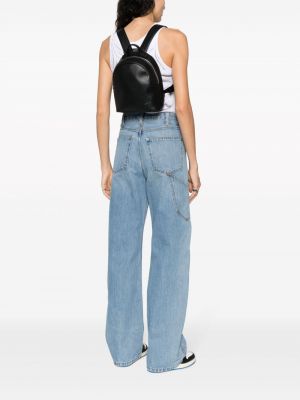 Leder rucksack Calvin Klein Jeans schwarz
