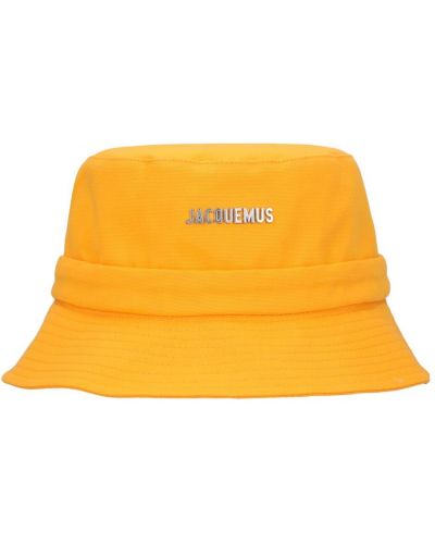 Bavlněný klobouk Jacquemus oranžový
