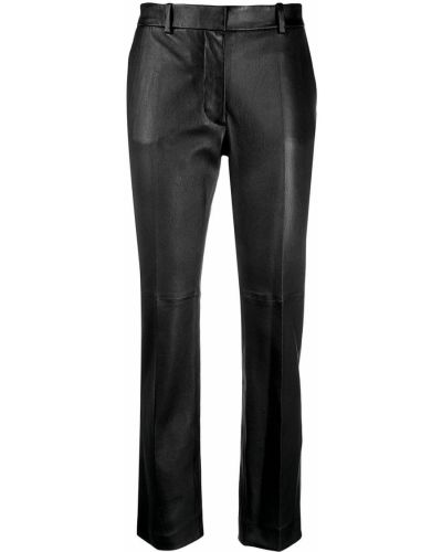 Pantaloni din piele slim fit Joseph negru