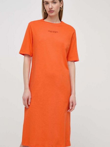 Sukienka Armani Exchange pomarańczowa