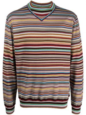 Sweter wełniany Paul Smith brązowy