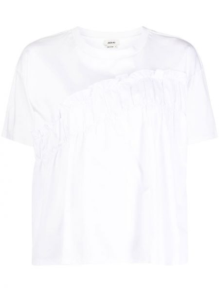 Bavlněné tričko s krátkými rukávy Jason Wu - bílá