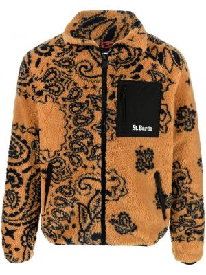 Jacke mit reißverschluss mit print mit paisleymuster Mc2 Saint Barth braun