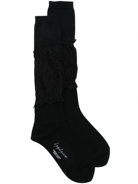 Чорапи под коляното с дантела Yohji Yamamoto черно
