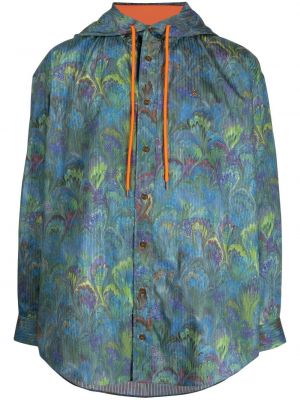 Košeľa s kapucňou s potlačou Vivienne Westwood modrá