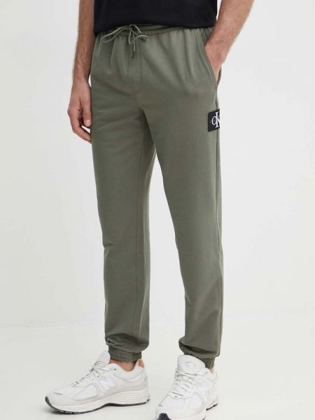 Spodnie sportowe Calvin Klein Jeans zielone