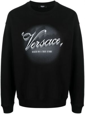 Mikina s potiskem Versace černá