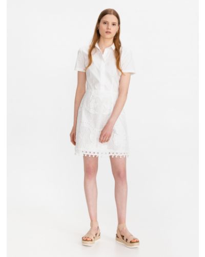 Košilové šaty Guess bílé