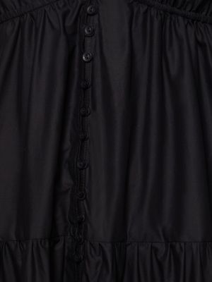 Bombažna srajčna obleka Matteau črna