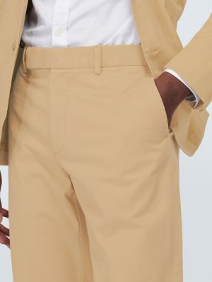 Bombažne ravne hlače Polo Ralph Lauren bež