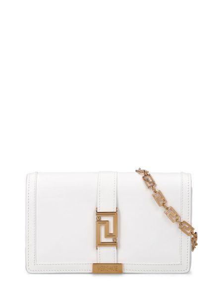 Cartera de cuero Versace blanco