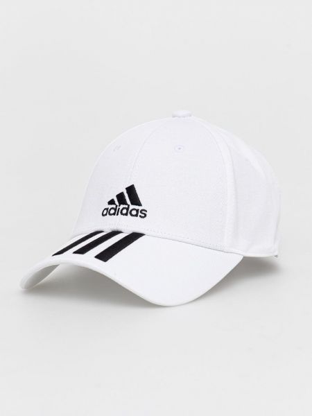 Șapcă din bumbac Adidas Performance alb