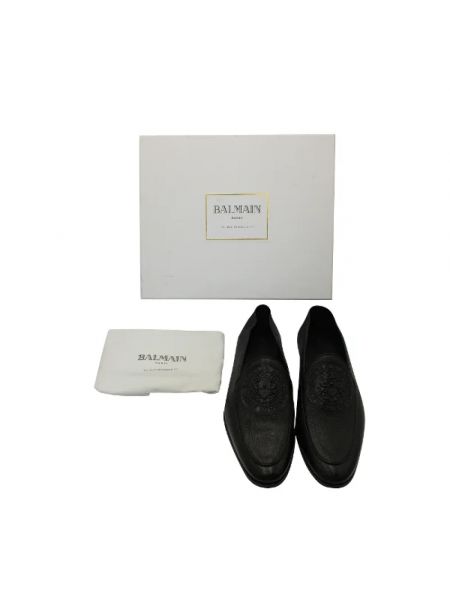 Loafers de cuero Balmain negro