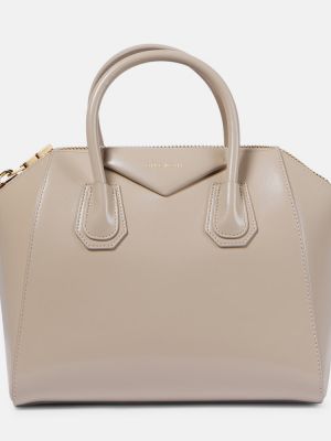 Δερμάτινη τσάντα shopper Givenchy μπεζ