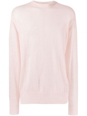 Вълнен пуловер от мохер Auralee розово