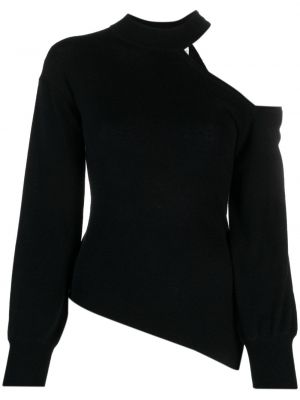 Асиметричен вълнен пуловер Iro черно