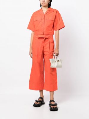 Spodnie plisowane 3.1 Phillip Lim pomarańczowe