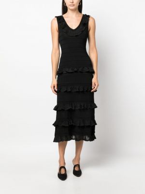 Sukienka z falbankami Zimmermann czarna