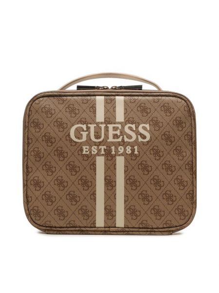 Καλλυντική τσάντα Guess καφέ