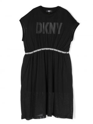 Mesh printti mekko tytöille Dkny Kids musta