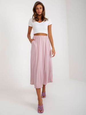Spódnica z wiskozy Fashionhunters różowa