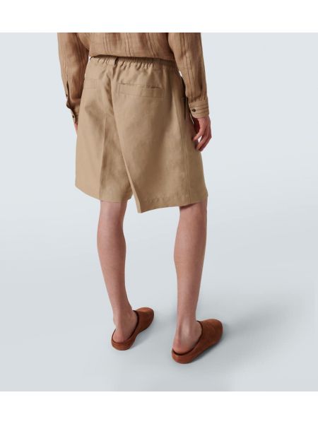 Pantalones cortos de lino Loro Piana beige