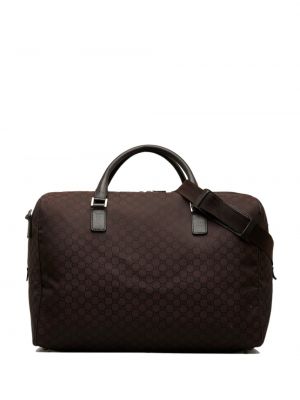 Nylonowa torba podróżna Gucci Pre-owned brązowa