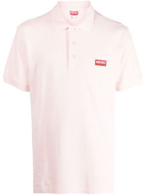 Памучна поло тениска Kenzo розово