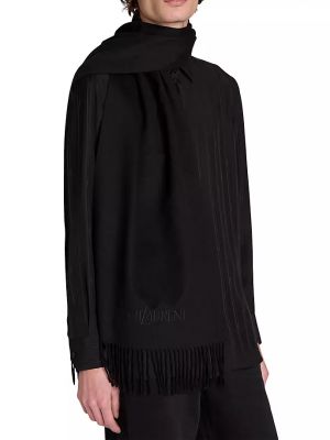 Кашемировый шарф Saint Laurent черный