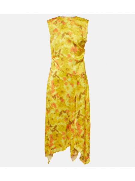 Midi haljina s cvjetnim printom Acne Studios