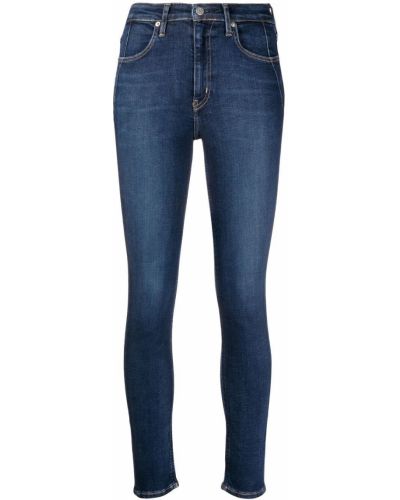 Jeansy z wysokim stanem Calvin Klein Jeans, niebieski