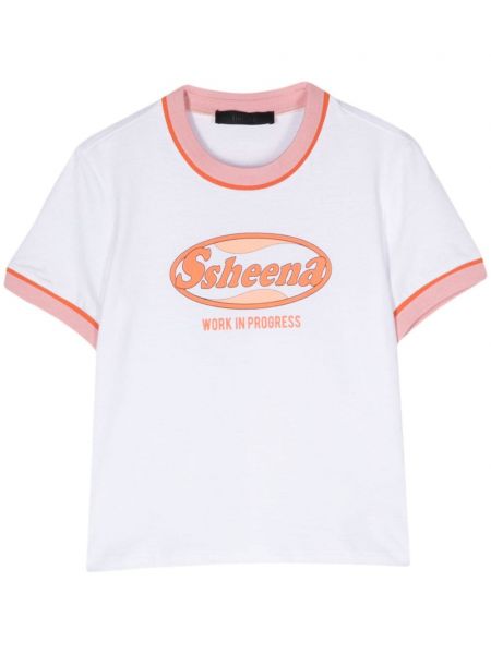 T-shirt en coton à imprimé Ssheena