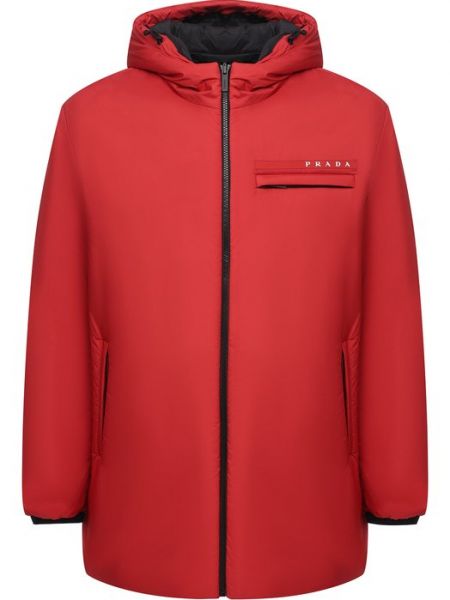 Утепленная куртка Prada красная