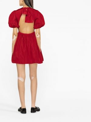 Mini suknele su lankeliu Red Valentino raudona