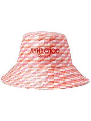 Casquette à imprimé à motif géométrique Jimmy Choo