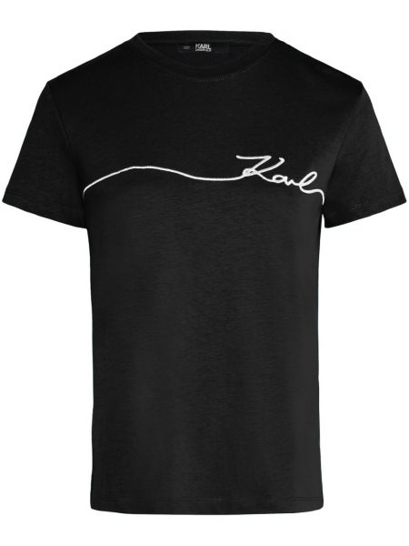 T-shirt aus baumwoll Karl Lagerfeld schwarz