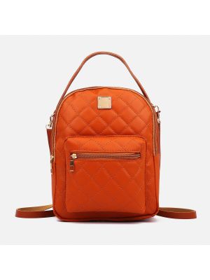 Рюкзак на молнии с карманами No Brand оранжевый