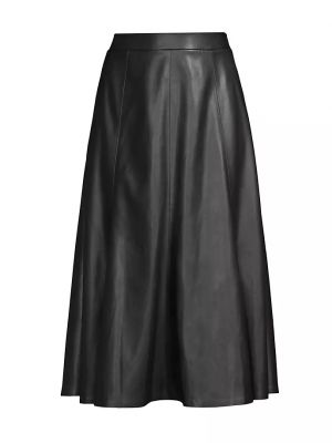 Кожаная юбка из искусственной кожи Kobi Halperin черная